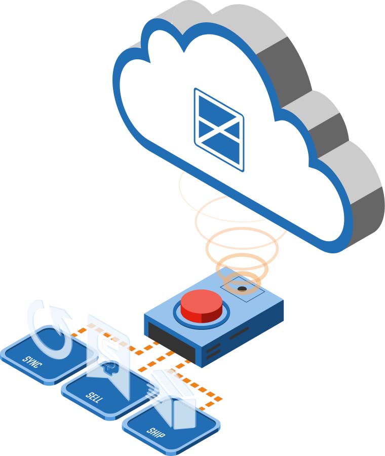 Schematic illustration of ZhenHub shipping software.